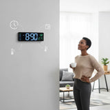 Large LED Digital Wall Clock – Modern Digital Clock⏰ with Clear Display, Showing Time, Date, and Temperature, Perfect for Homes, Offices, and Clinics
