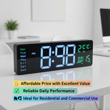 Large LED Digital Wall Clock – Modern Digital Clock⏰ with Clear Display, Showing Time, Date, and Temperature, Perfect for Homes, Offices, and Clinics
