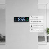 Large LED Digital Wall Clock – Modern Digital Clock⏰ with Clear Display, Showing Time, Date, and Temperature, Perfect for Homes, Offices, and Clinics