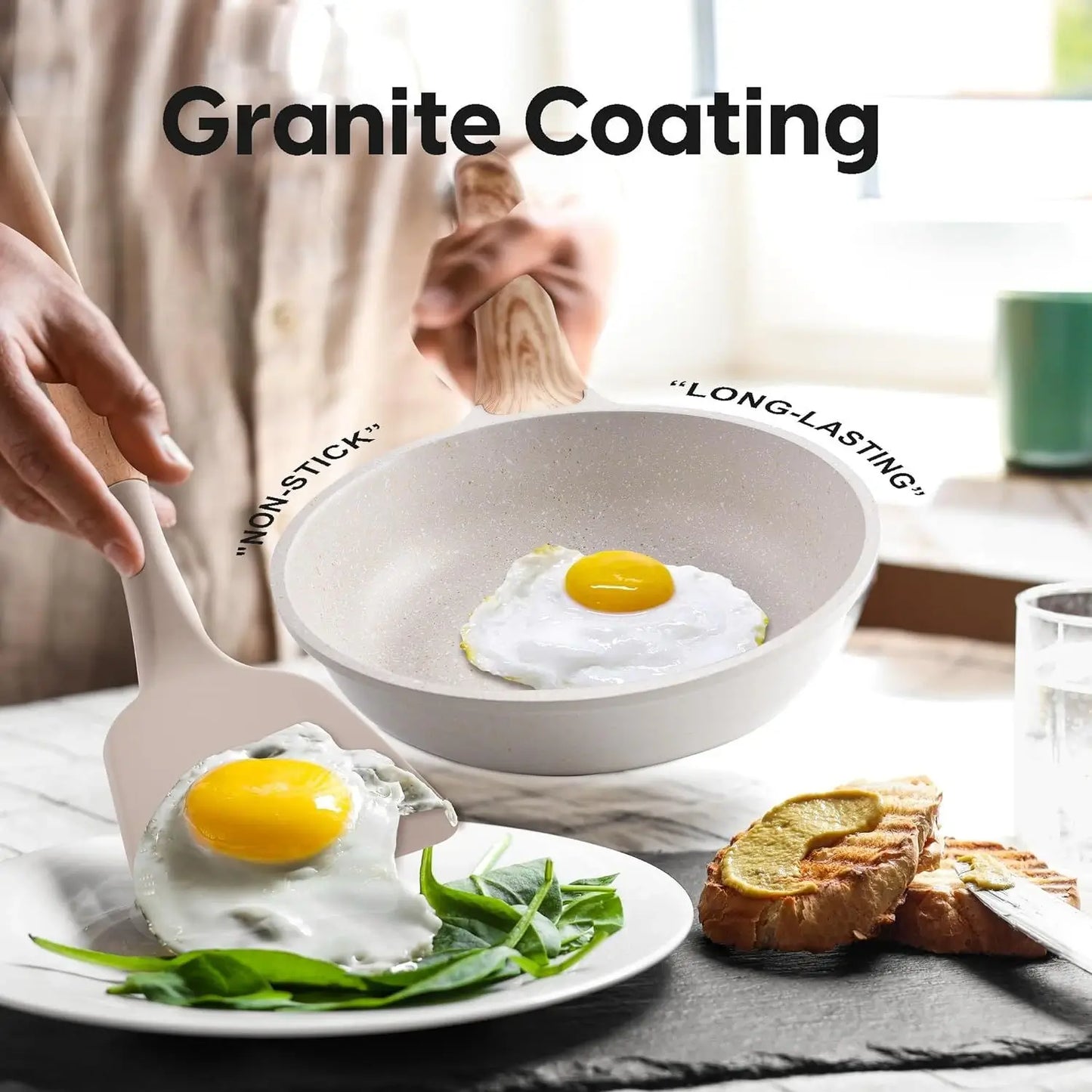 LEFON 23-Piece Granite Die-Cast Cookware Set | Non-Stick Premium Set