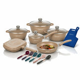 LEFON 23-Piece Granite Die-Cast Cookware Set | Non-Stick Premium Set