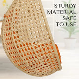 Large Rattan Swing for Gardens and Balconies – Rocking Swing for All Ages.