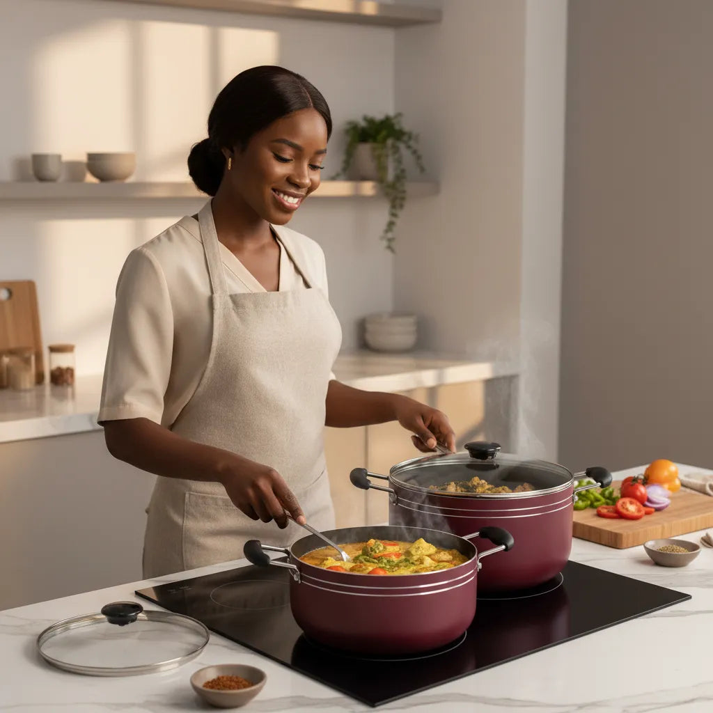 LEFON 14-Piece Non-Stick Cookware Set | Durable, Heat-Resistant & Easy to Clean