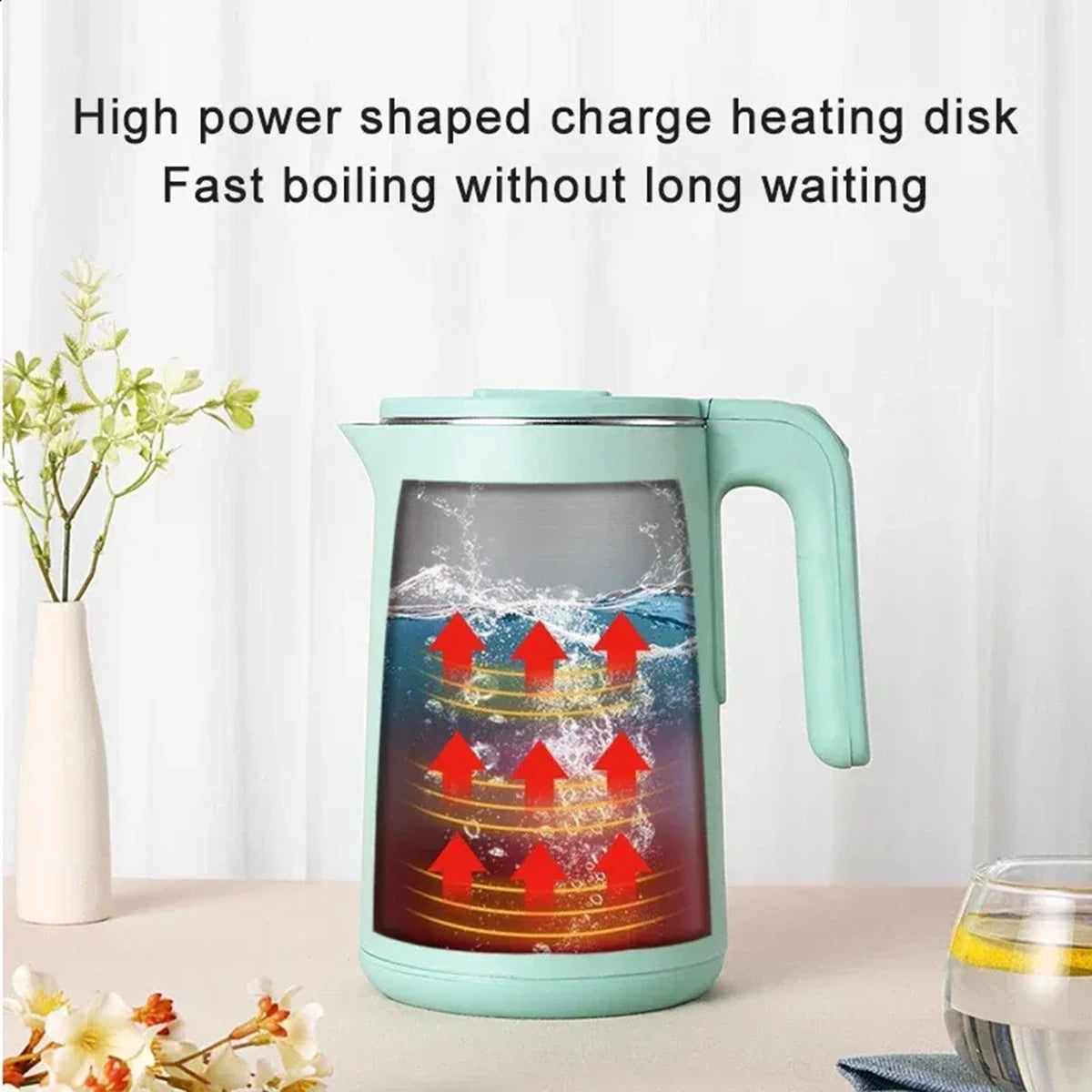 LEFON 2.1L Electric Kettle – Fast Boil | Stainless Steel | Auto Shut-Off | 1500W Power