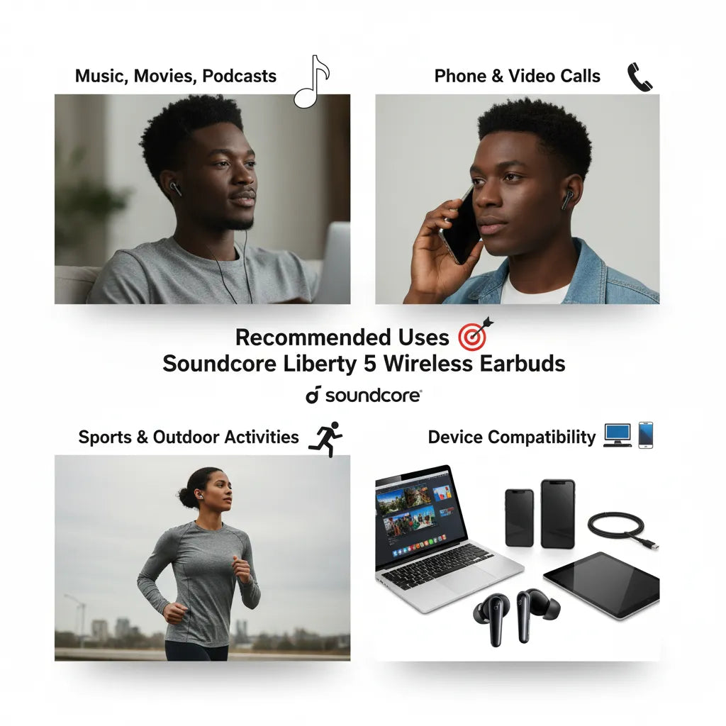 Liberty 5 Wireless Earbuds 🎧 – Ultimate Noise-Free, Dolby Sound Experience