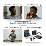 Liberty 5 Wireless Earbuds 🎧 – Ultimate Noise-Free, Dolby Sound Experience
