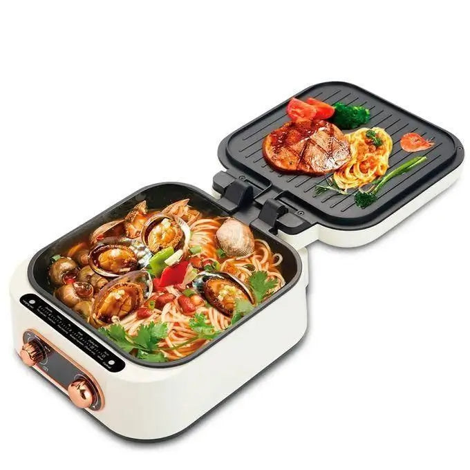 10-in-1 Electric Cooker Double Pan Grill – Nonstick Cooker