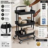 Premium Multi-Purpose Metal Storage Rack – 27.5" x 14" Heavy-Duty Organizer