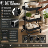 Premium Multi-Purpose Metal Storage Rack – 27.5" x 14" Heavy-Duty Organizer