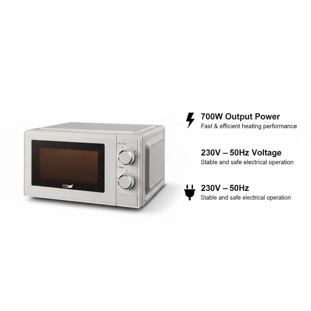 German Plus 20L Microwave Oven – 700W Powerful Everyday Cooking