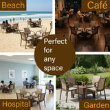 Evimki 5-in-1 Space-Saving Plastic Chairs & Table Set – Smart Indoor/Outdoor Seating Solution