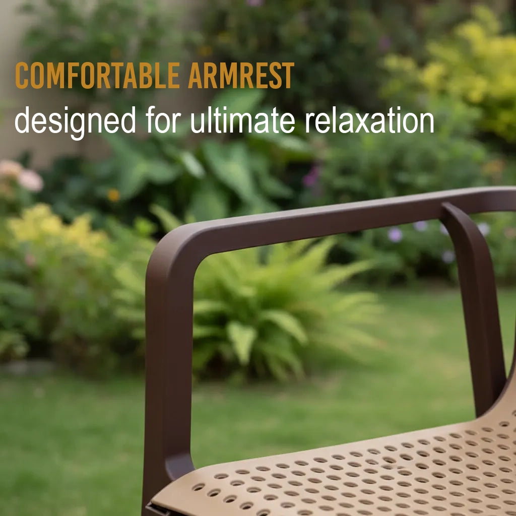 Evimki 5-in-1 Space-Saving Plastic Chairs & Table Set – Smart Indoor/Outdoor Seating Solution