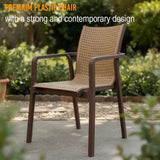 Evimki 5-in-1 Space-Saving Plastic Chairs & Table Set – Smart Indoor/Outdoor Seating Solution