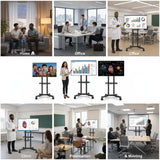 Mobile TV Trolley Stand Model 1500 📺 – Adjustable Rolling TV Floor Mount for 32–75 Inch Screens