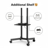 Mobile TV Trolley Stand Model 1500 📺 – Adjustable Rolling TV Floor Mount for 32–75 Inch Screens