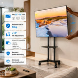 Mobile TV Trolley Stand Model 1500 📺 – Adjustable Rolling TV Floor Mount for 32–75 Inch Screens