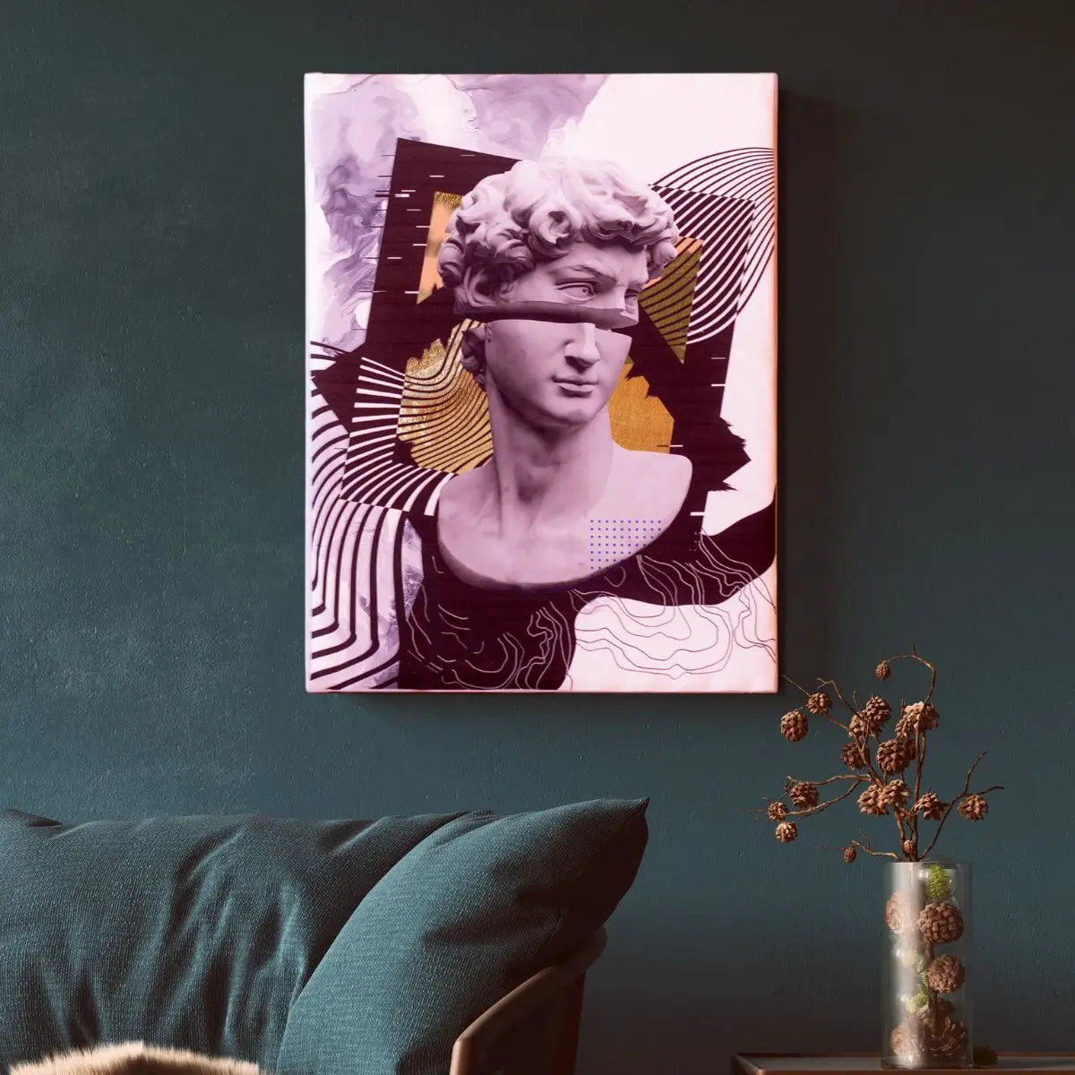 Modern David Canvas Art – Abstract & Classical Fusion Wall Decor
