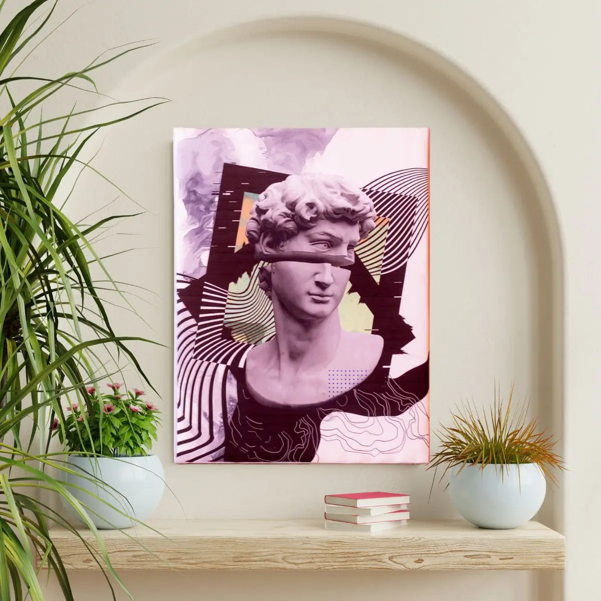 Modern David Canvas Art – Abstract & Classical Fusion Wall Decor
