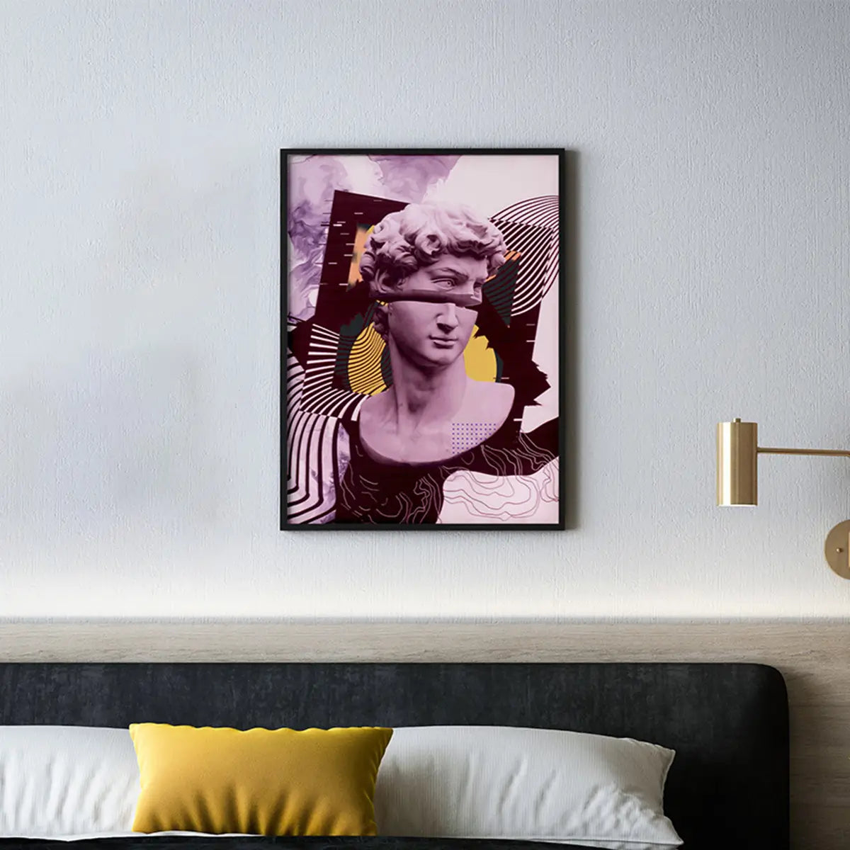 Modern David Canvas Art – Abstract & Classical Fusion Wall Decor