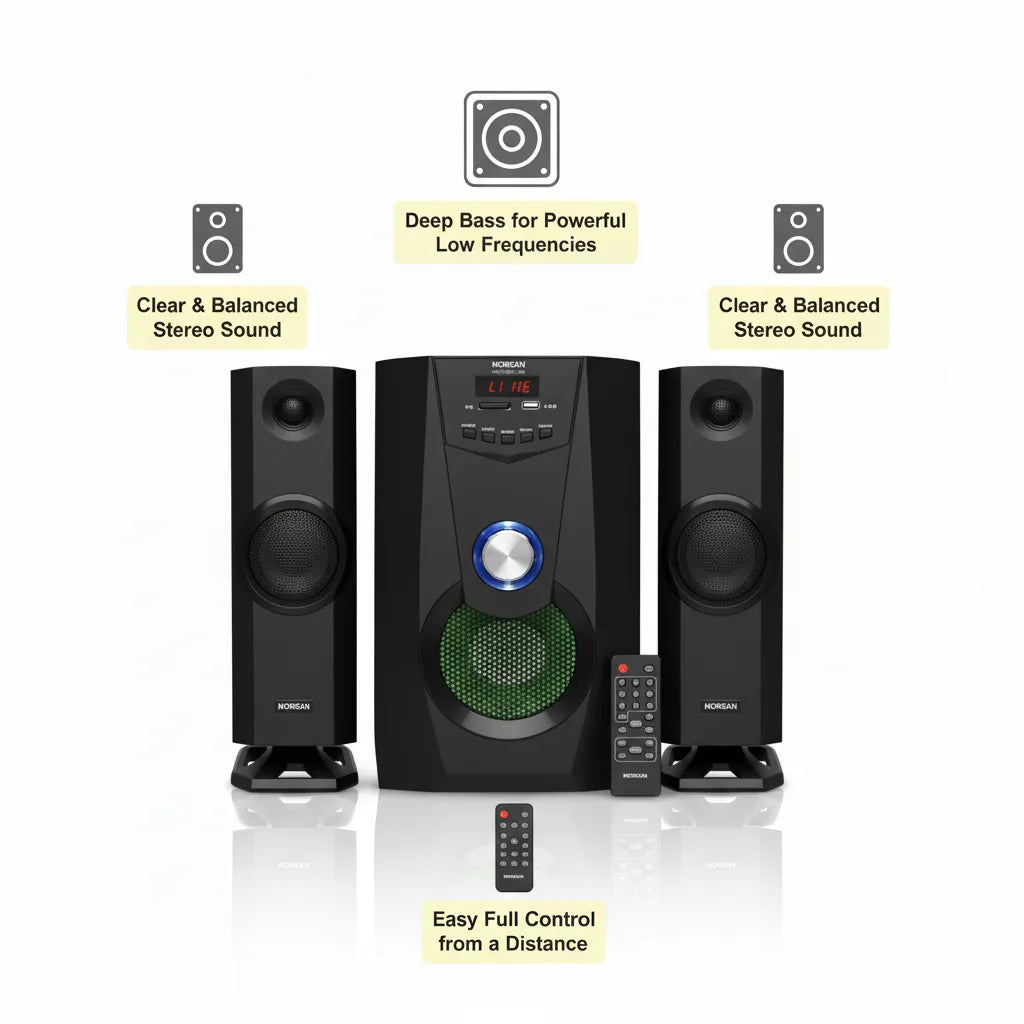 🔊 Unleash Powerful Sound with the Morgan MG-SP001-G – Your Ultimate Home Audio Experience!