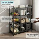 Multi-Functional Metal Storage Rack with Baskets – 4-Tier Home Organizer