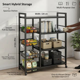 Multi-Functional Metal Storage Rack with Baskets – 4-Tier Home Organizer