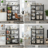 Multi-Functional Metal Storage Rack with Baskets – 4-Tier Home Organizer
