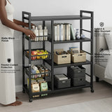 Multi-Functional Metal Storage Rack with Baskets – 4-Tier Home Organizer