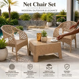 Two (2) premium net-pattern chairs Stylish and Comfortable Seating with Unique Design