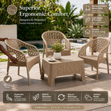 Set of 4 Premium Net-Pattern Dining Chairs – Modern & Ergonomic Design