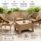 Set of 4 Premium Net-Pattern Dining Chairs – Modern & Ergonomic Design