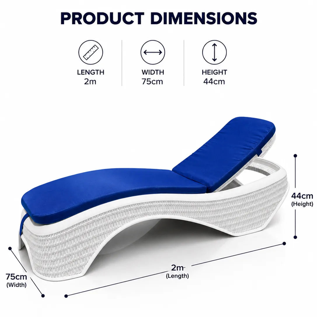 Ultimate Comfort Sun Lounger (2m x 75cm) – Adjustable Outdoor Bed