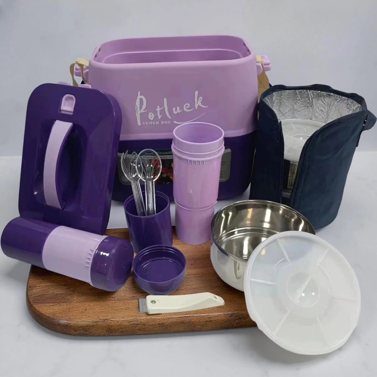 Potluck Lunch Box Set – Durable, Thermal & Portable