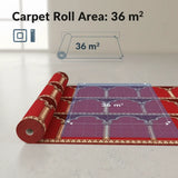 Mosque Prayer Carpet Roll 36 m² (2.7 × 1.33 m) – Red Color 🔴🕌