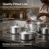 Premium 14-Piece Aluminum Quality Pot Set by Mers Home – Professional Cookware with Shiny Polish (16cm to 28cm)