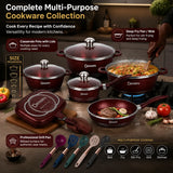 LEFON 23-Piece Granite Die-Cast Cookware Set | Non-Stick Premium Set