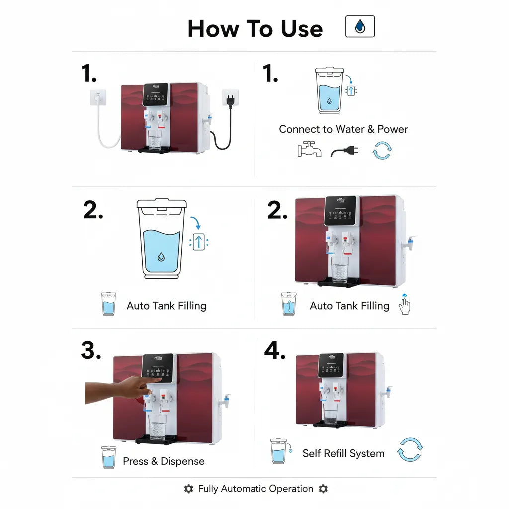 Power King RO100 5-Stage Reverse Osmosis Water Purifier & Dispenser (Cold & Normal)