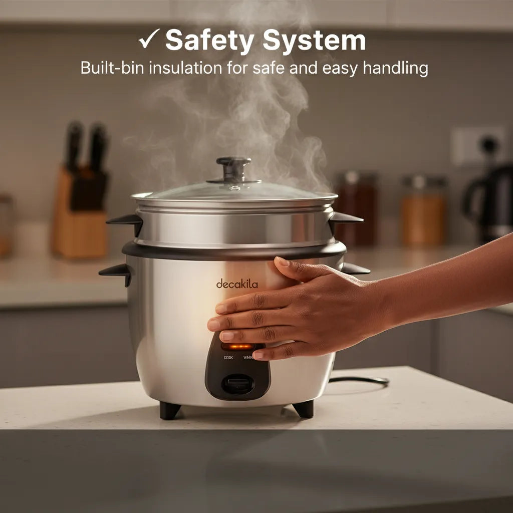 Decakila 1.5L Electric Rice Cooker (8 Cups) with Keep Warm Function