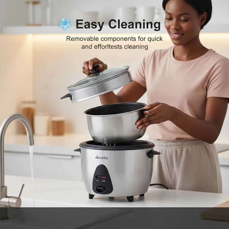 Decakila 1.5L Electric Rice Cooker (8 Cups) with Keep Warm Function