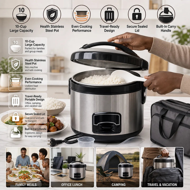 Lefon Electric Rice Cooker 4L with Steamer 400 W