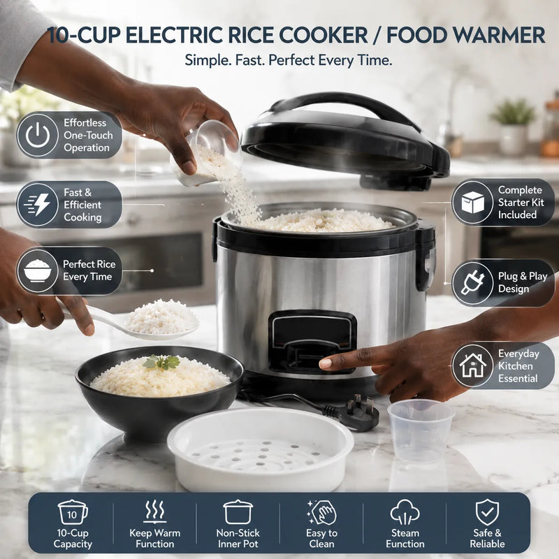 Lefon Electric Rice Cooker 4L with Steamer 400 W