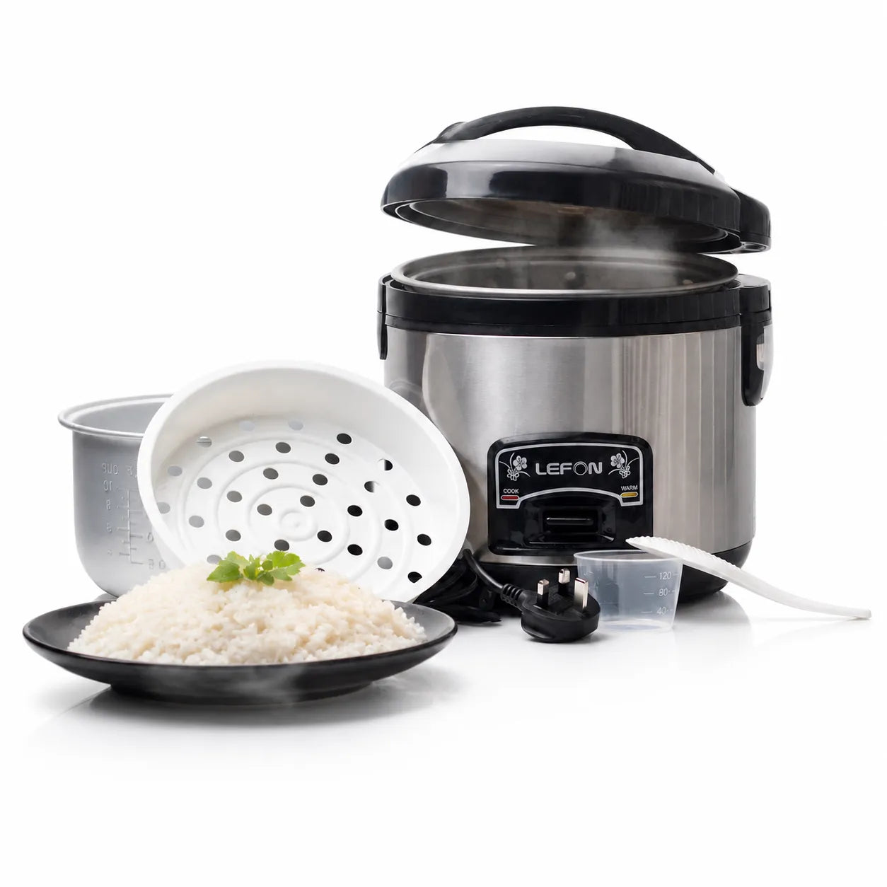 Lefon Electric Rice Cooker 4L with Steamer 400 W