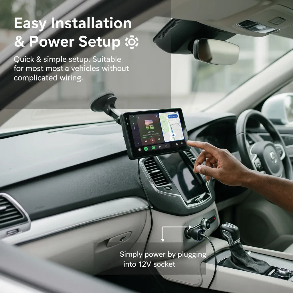 Carscreen 7-Inch Touchscreen Car Stereo 🚗📱 | Easy DIY Installation ⚙️ | Built-in Microphone 🎤 | Supports iPhone & Android Seamlessly