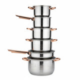 Evimki High Quality Stainless Steel12-Piece  Cookware Set 🍳 – 5-Layer Bottom – Elegant & Durable Pots and Pans Set for Everyday Cooking