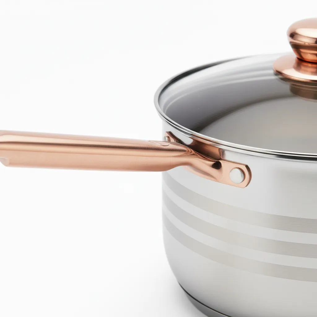 Evimki High Quality Stainless Steel12-Piece  Cookware Set 🍳 – 5-Layer Bottom – Elegant & Durable Pots and Pans Set for Everyday Cooking