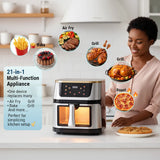 12L Large Capacity Air Fryer with 2800W Power – Smart Digital Touch Display & See-Through Design for Perfect Cooking Every Time 🍟✨