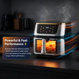 12L Large Capacity Air Fryer with 2800W Power – Smart Digital Touch Display & See-Through Design for Perfect Cooking Every Time 🍟✨