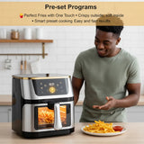 12L Large Capacity Air Fryer with 2800W Power – Smart Digital Touch Display & See-Through Design for Perfect Cooking Every Time 🍟✨