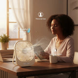 Portable, Stylish & Powerful – Meet the Q01 Compact Fan with LED 💡