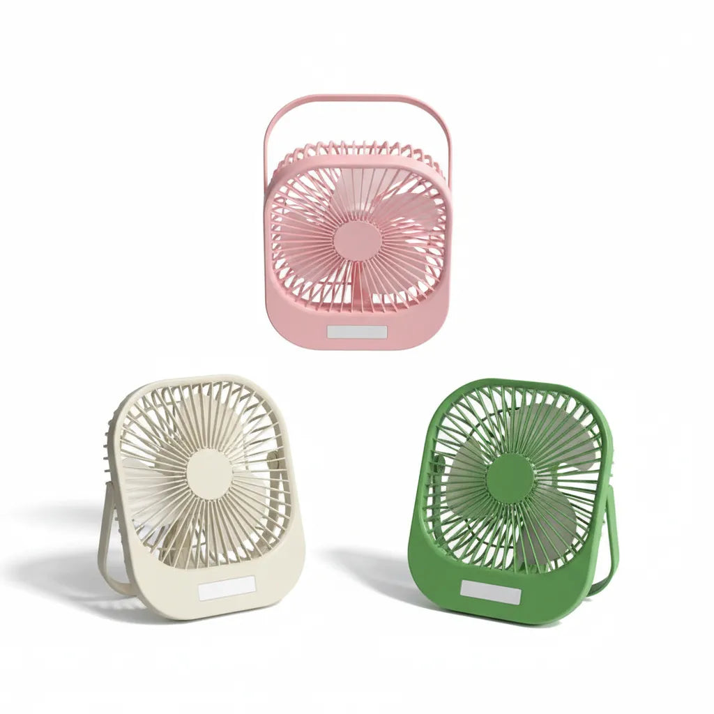 Portable, Stylish & Powerful – Meet the Q01 Compact Fan with LED 💡